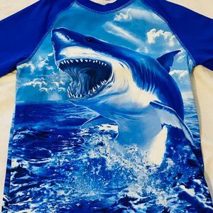 WonderNation Boy's Short Sleeve Rash Guard Swim Shirt